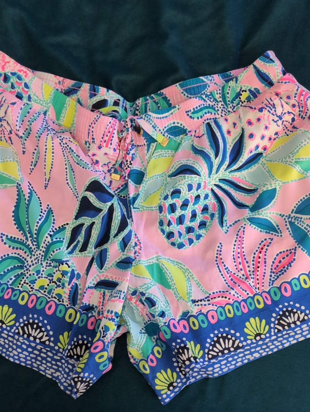 Lilly Pulitzer Pink Multicolor Elastic Waist Beach Shorts